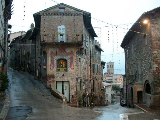Asís pueblo medieval en Italia