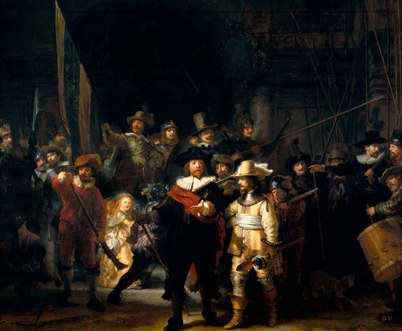 La ronda de noche - Pinturas Famosas Night Watch - creada por Rembrandt Van Rijn