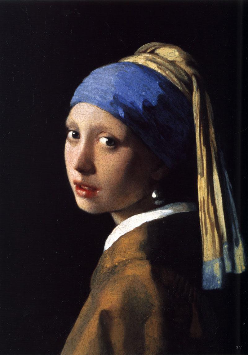 La joven de la perla por Johannes Vermeer